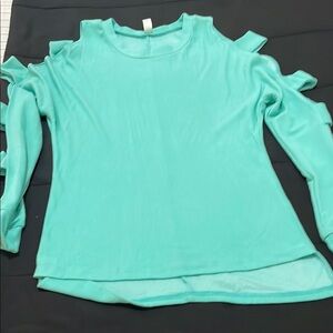 Aqua Cold Shoulder Women's Top